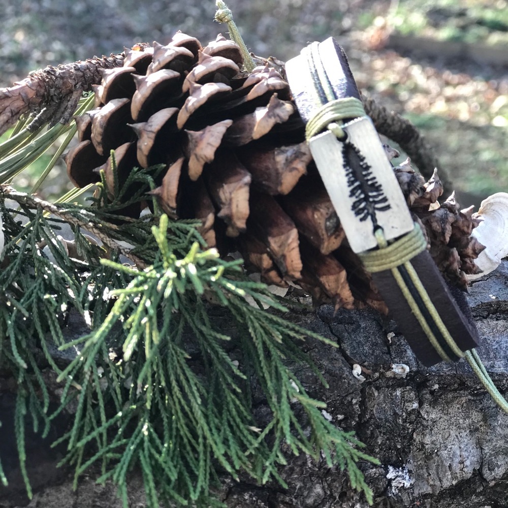 New Anju Tall Pine Leather Adjustable Bracelet